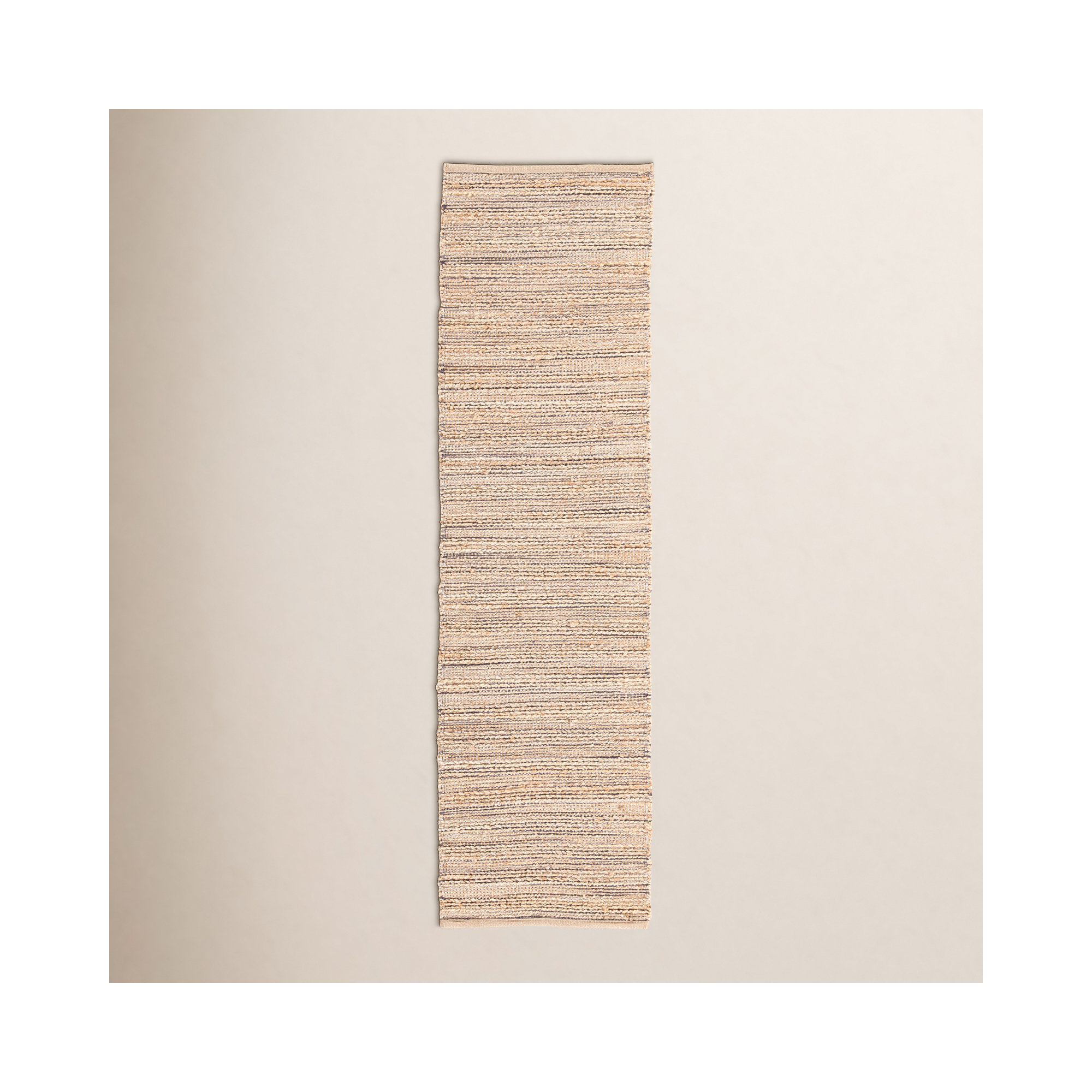 Caroline Handmade Tan Rug, Runner 2'6" x 9'