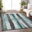 Tapis bleu sarcelle lavable à la machine intérieur / extérieur Xhevrie-1718096574