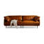 Canapé modulaire orange en similicuir-378921159-378921161