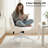 Teddy Fleece Makeup Office Chair Swivel Chair  Vanity Chair With Pillow-121488787