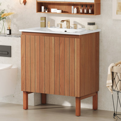 Meuble-lavabo moderne de 30 po avec lavabo en céramique