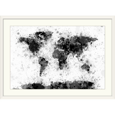 Francy " World Map Paint Splashes " by Michael Tompsett