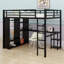 Structure de lit mezzanine avec garde-robe, bureau et tablettes de rangement-75575738-75575739