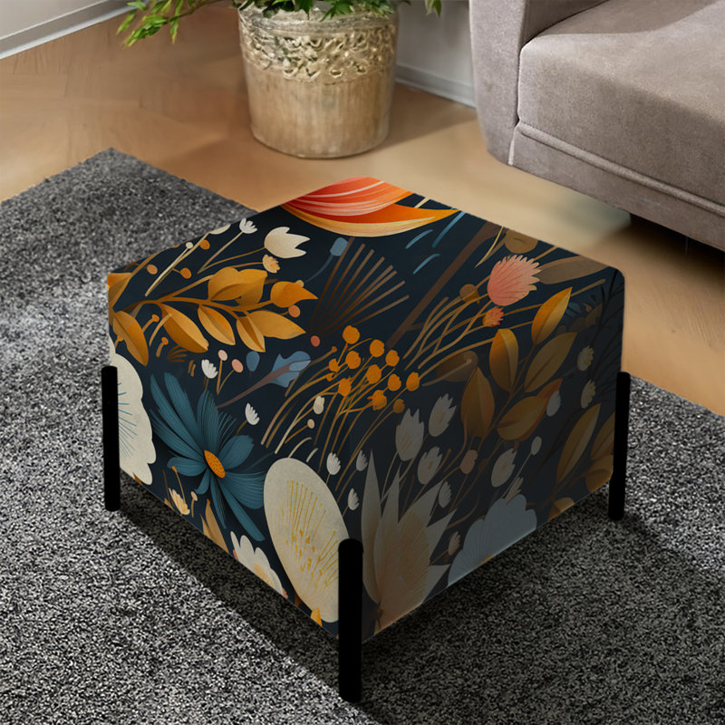 Mod Botanicals - Midcentury Square Ottoman
