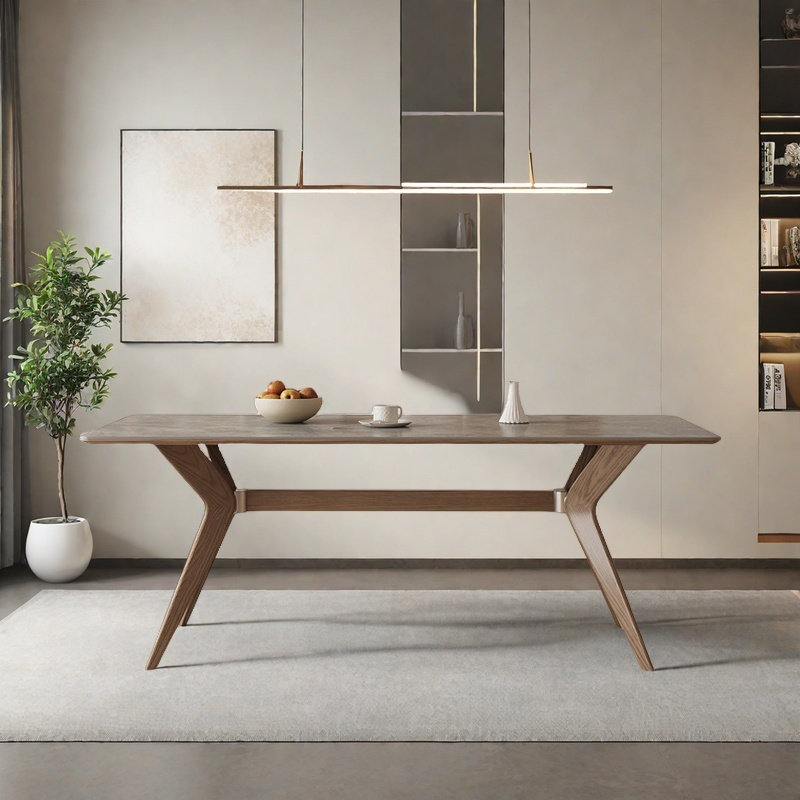 Table de salle à manger Durable Rock Plate, H 29,52 po x L 70,86 po x l 35,43 po