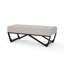 Banc rembourré gris avec coutures gaufrées élégantes, l 46,05 po x P 17,11 po, H 46,05 po x P 17,11 po-810829470