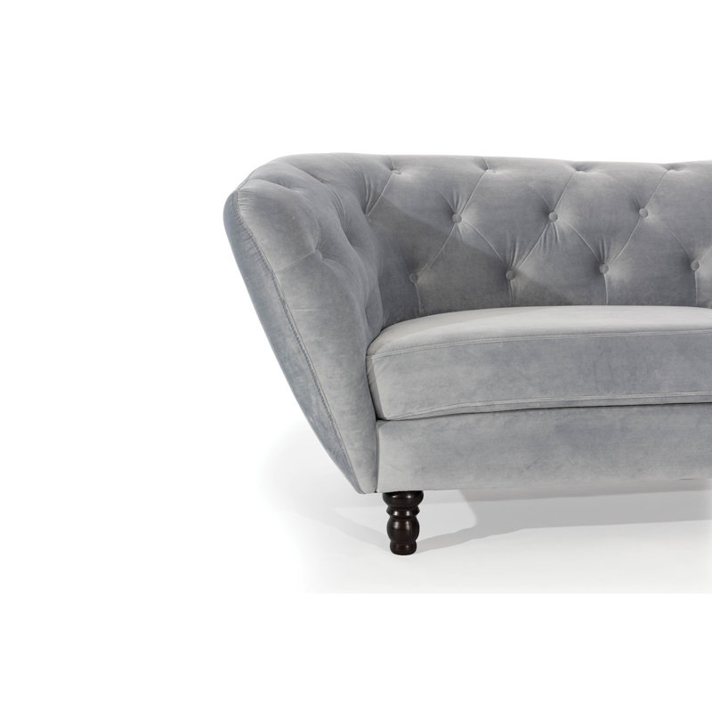 Haltwhistle 3 Seater Velvet Sofa, Grey