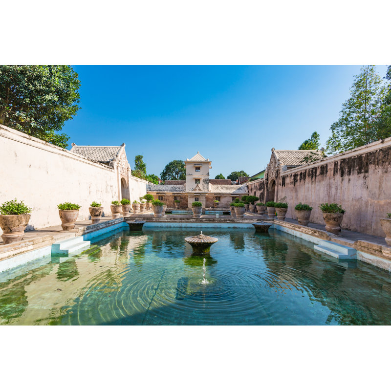Sari Water Castle Park - Wrapped Canvas Print, 30cm H x 46cm W x 3.8cm D
