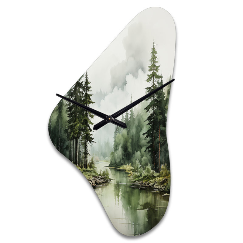 Horloge murale asymétrique en métal Seretta, Moyenne