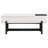 Contemporary Upholstered Storage Bench, Black Finish, Beige Upholstery, Rubber Wood Legs, Arc - Shaped Sanded Organized-951108590-951108591-951108589