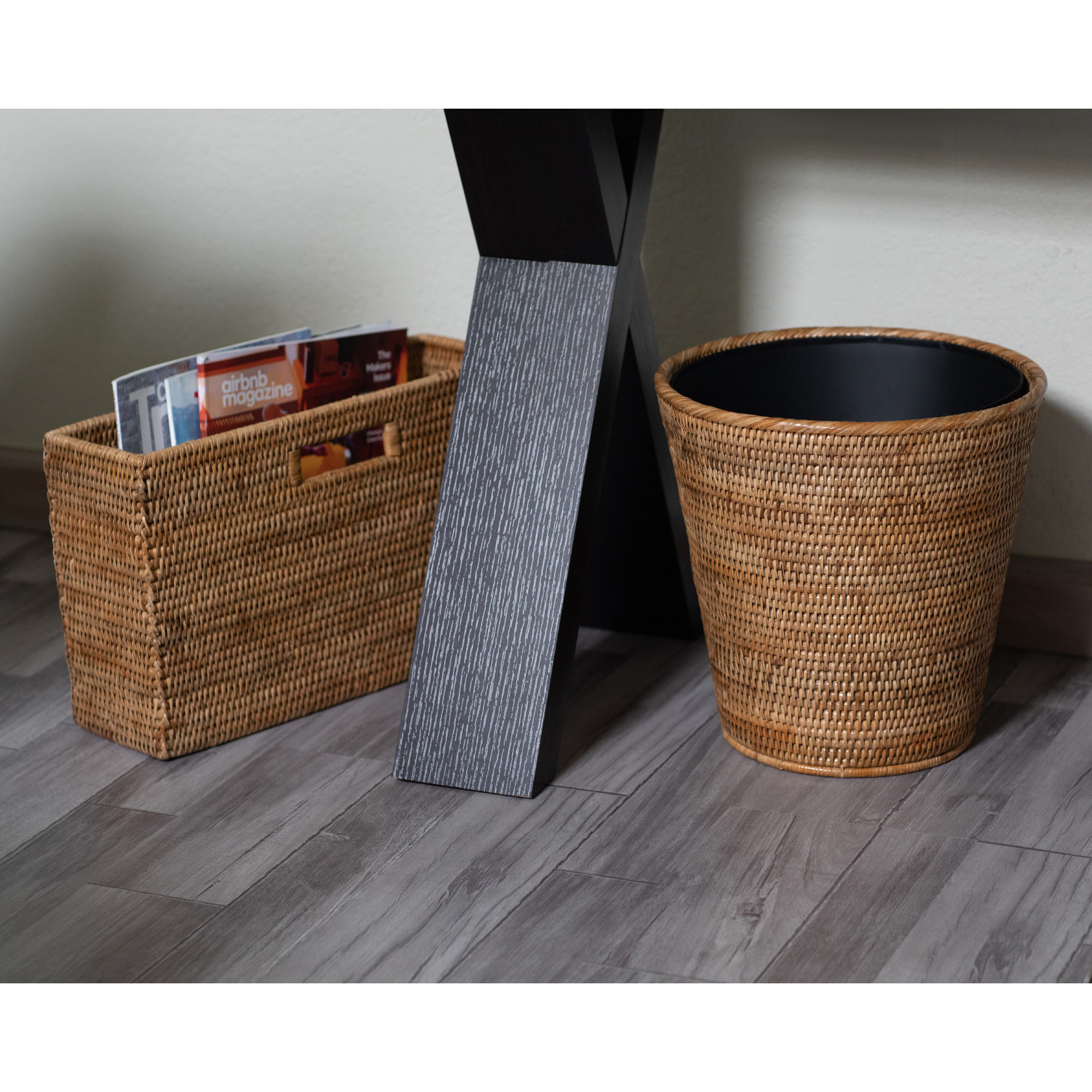 Cloverly 4 Gallons Waste Bin, Honey Brown