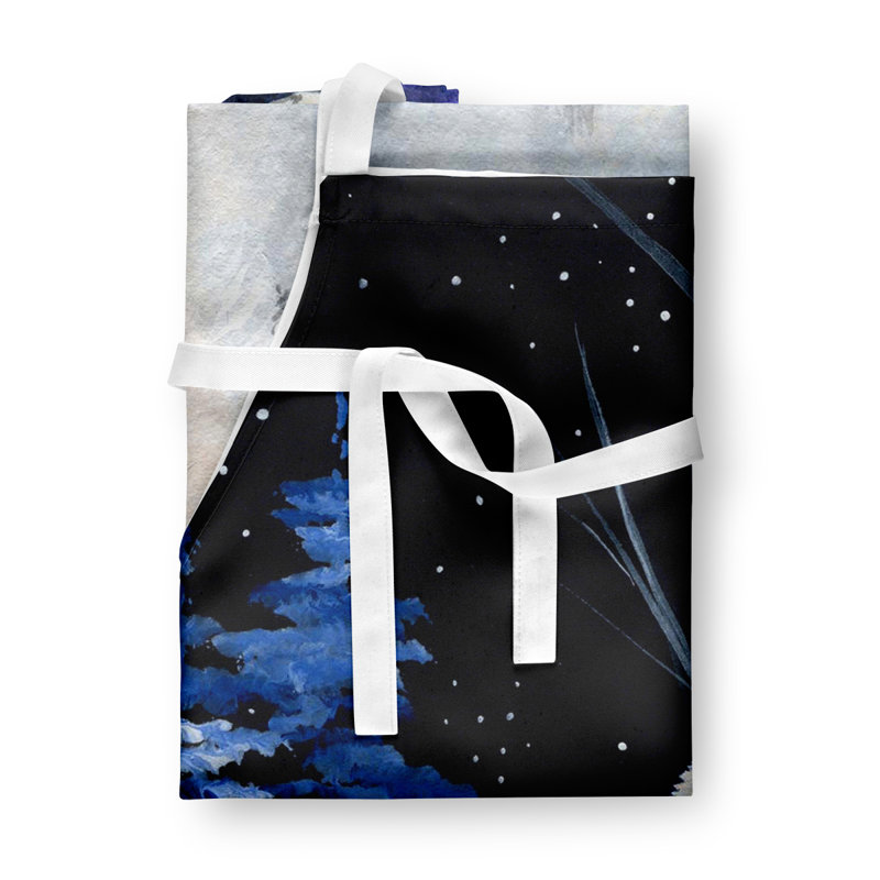 Tablier keeshond starry night