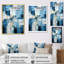 Cubisme bleu et blanc - Formes abstraites, impressions sur toile-300977332-300977333