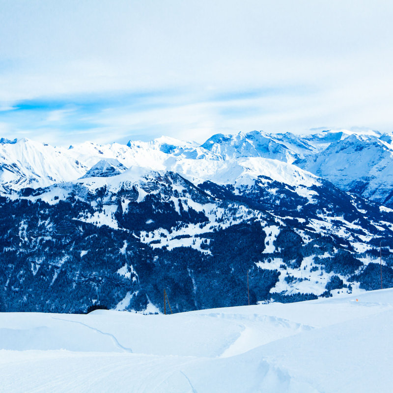 Snowcaps Mountain Peaks - Photographie sur toile tendue, H 12 po x l 12 po