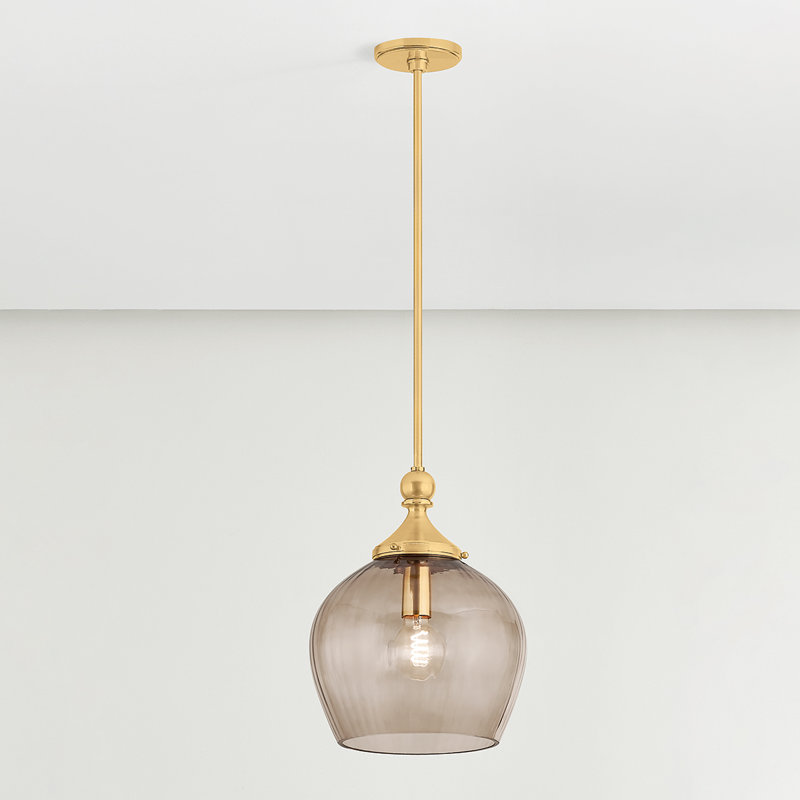 Chatton Pendant in Aged Brass, 15 W, 15.5" H x 12" W x 12" D