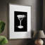 Habillé de martini noir, reproduction encadrée - bois massif-1974736450