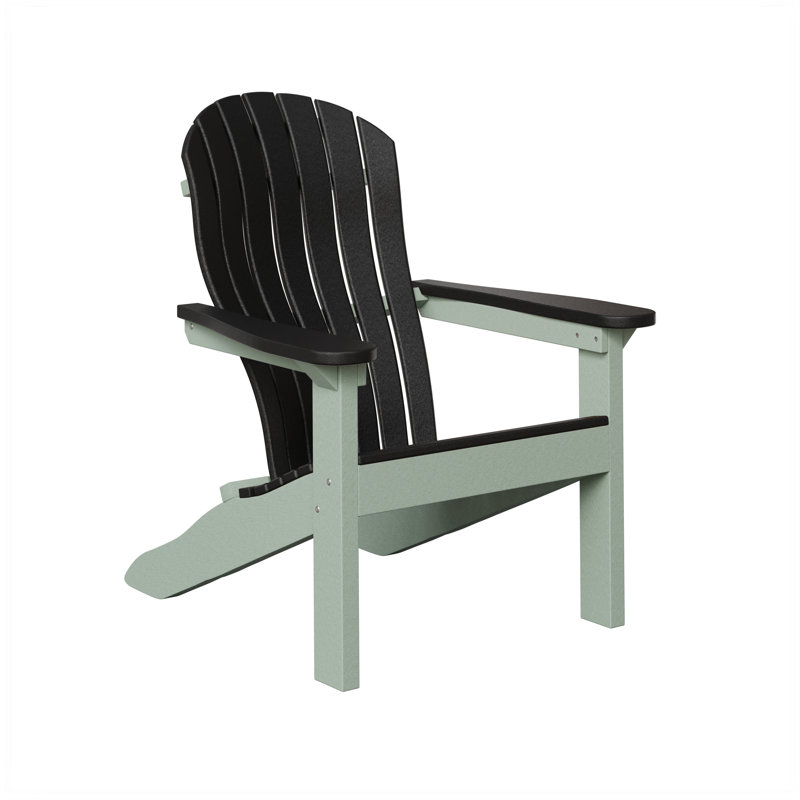 Chaise berçante Berlin, Noir avec écume de mer