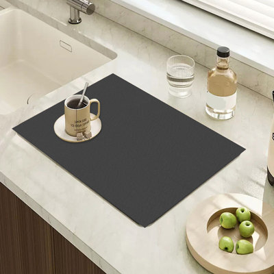 drain mats Coffee Machine Drip Mat Non-Slip Drying Drip Mat Tableware Fast Drying Super Absorbent  Mat