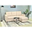 Canapé-lit modulaire beige en forme de L, 3 lits pour petits espaces modulaires, 3-299179133