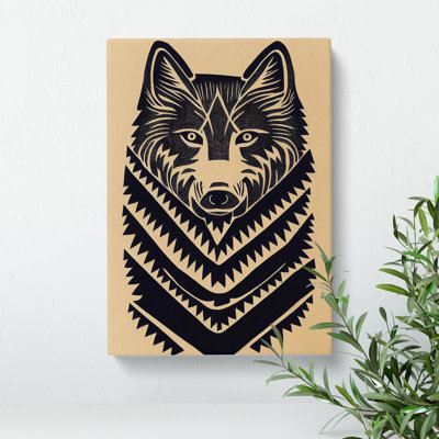 Wolf in Abstract No.2 - Wrapped Canvas