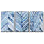 «Wave Crêtes I», ensemble de 3 reproductions encadrées sur toile-97945680-97945681