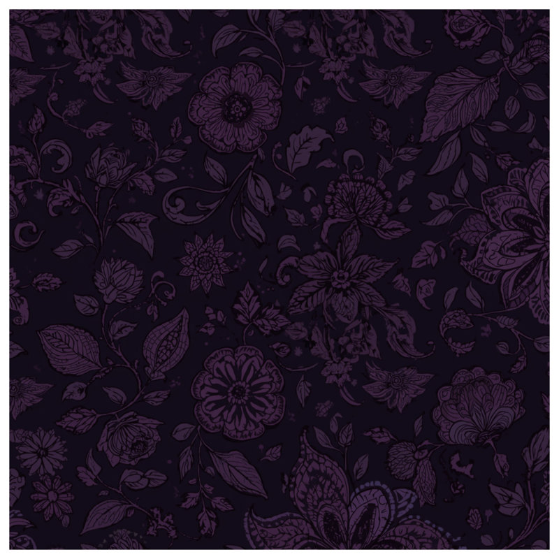 Tapisserie murale mauve à motif floral - Décoration murale florale, 68in H x80in W with 4 Grommets