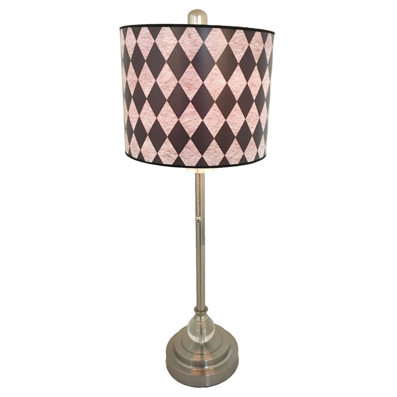 Lampe 28 po Bardha, Laiton antique / rose
