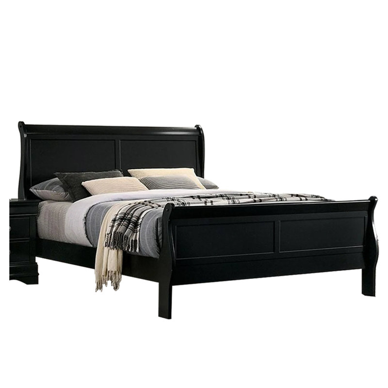Allard Wood Bed, Black, Queen