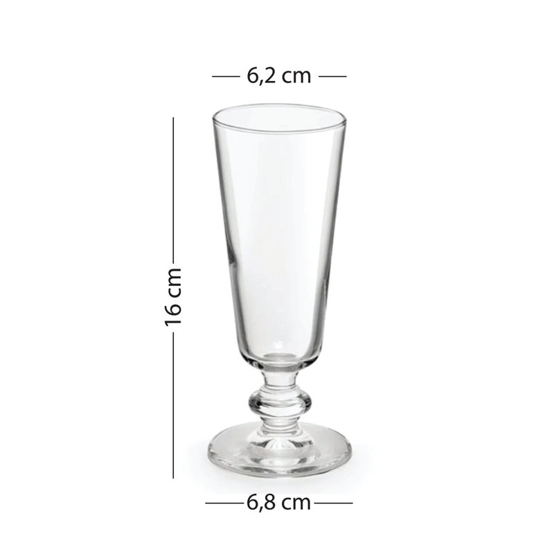 Ensemble de verres à vin élégants (4 pièces), doré et transparent, 2,7 x 2,7 x 6,3 pouces | 100% verre, capacité de 6 oz liq. Parfait pour les réceptions et les occasions spéciales, lavage à la main recommandé pour la longévité