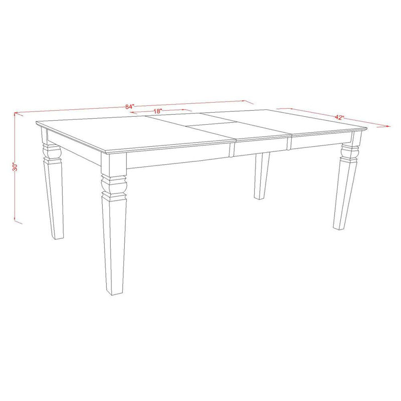 Cet ensemble de salle à manger 9 pièces comprend une table de salle à manger rectangulaire avec des rallonges papillon et 8 chaises Parson rembourrées en lin gris, blanc lin