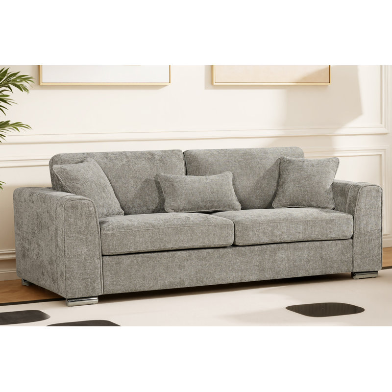 Housman 2 Seater Chenille Sofa, 2, Grey