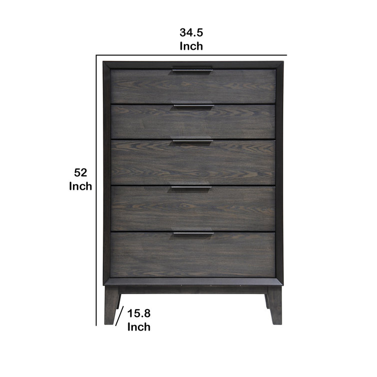 Latitude Run® Akya 5 Drawer Chest