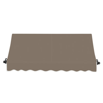 Awntech Charleston Acrylic Fabric Awning with Iron Scroll Arms