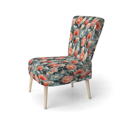 Chaise d'appoint rembourrée multicolore Tribal Fusion Floral