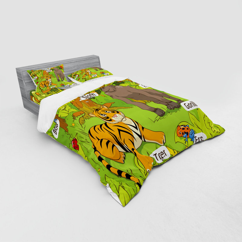 Ensemble de housse de couette éducatif, Housse de couette grand + 3 pièces supplémentair