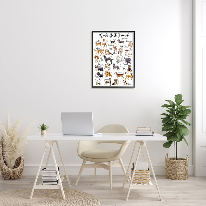 «Man's Best Friend» par Ziwei Li, H 30 po x l 24 po, Giclée encadrée noir minuit