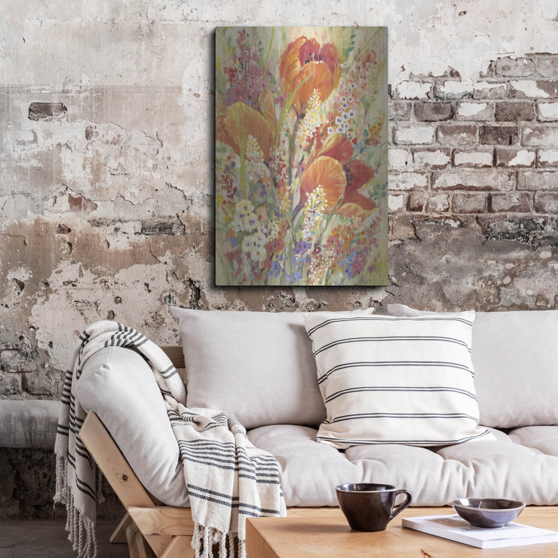 Art mural en métal «Spring Bloom II» par Tim O'Toole, H 36 po x l 24 po