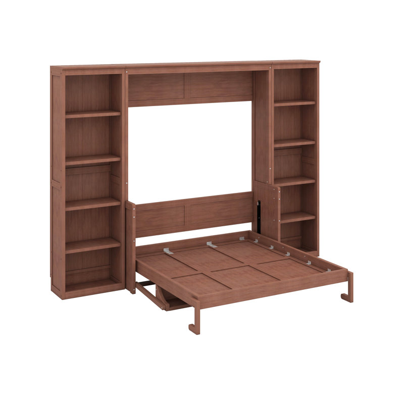 Grand lit escamotable avec bureau et bibliothèque, Grand lit