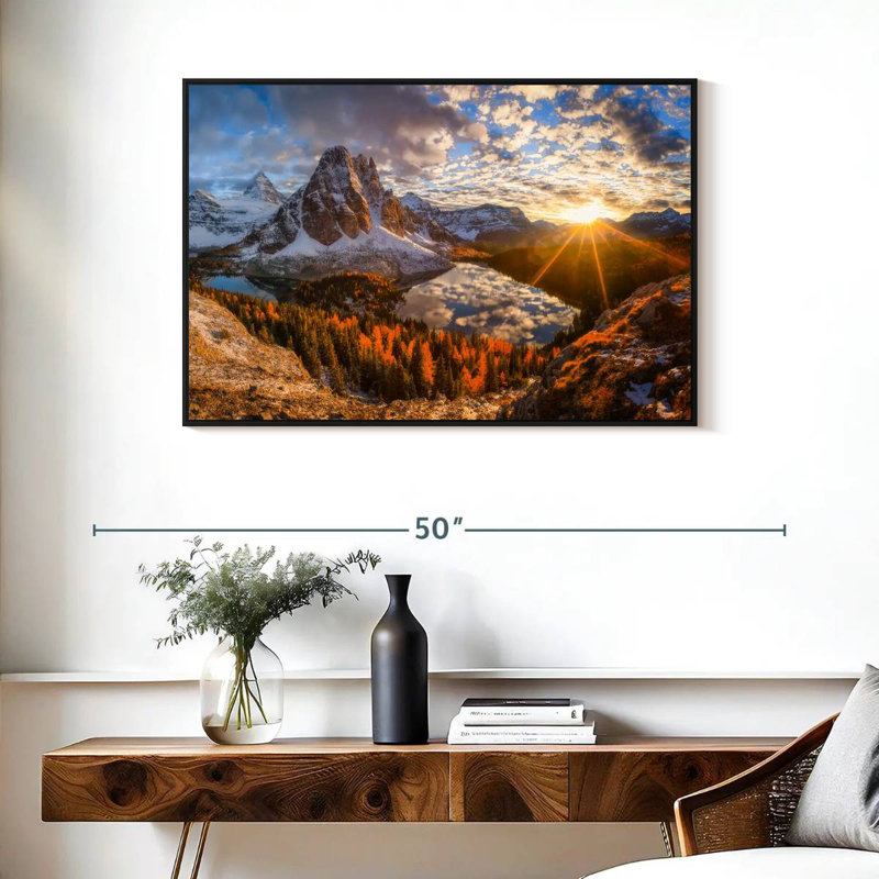 Le paradis sur terre, Cadre flottant noir, 37 po x 25 po