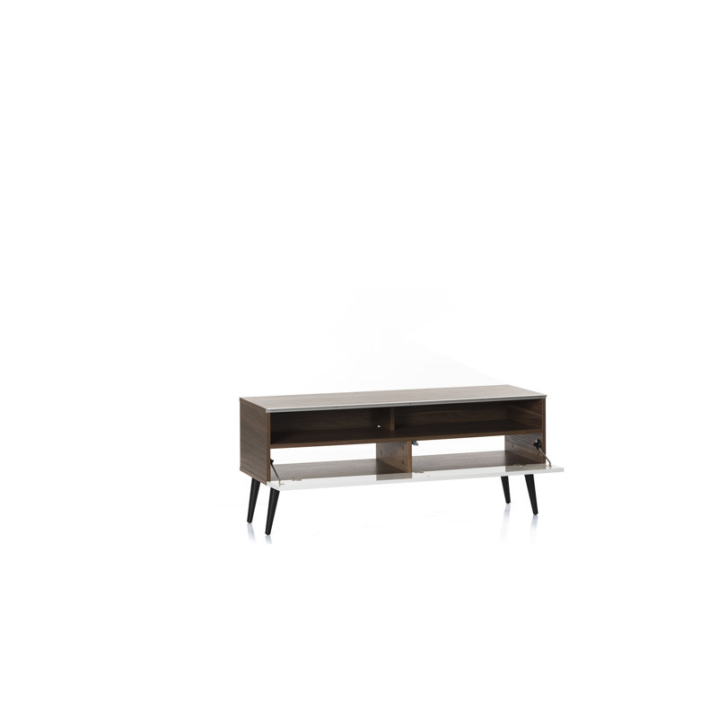 Metter 47.25'' Media Console, Walnut/White 