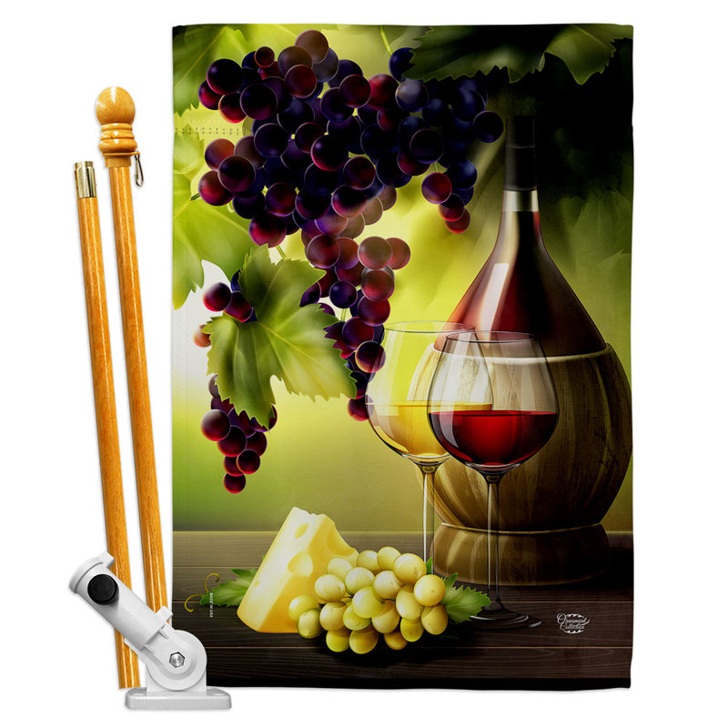 Ensemble de drapeaux en polyester 40 x 28 po Vineyard