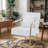 Ernst Modern Accent Chair Luxurious Velvet Couch With Gold-Tone Metal Arms & Legs For Living Room, Home Office & Studio-110862361