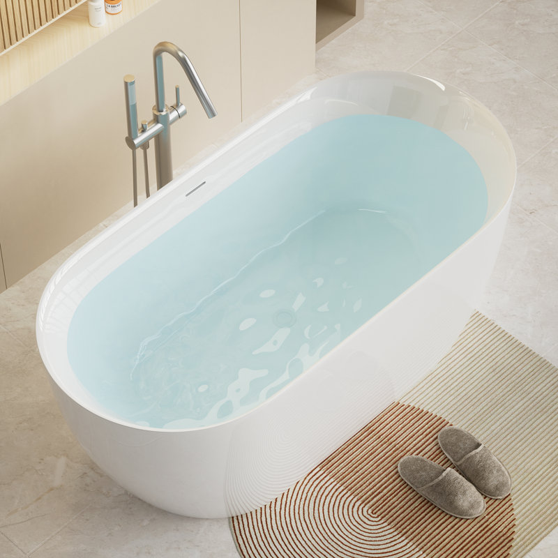 Baignoire de trempage autoportante en acrylique 59 po. X 30 po.