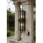 Applique murale d'extérieur 2 lumières avec capteur Dusk To Dawn, lumière extérieure noire matte imperméable avec verre transparent pour porche, garage, entrée et maison