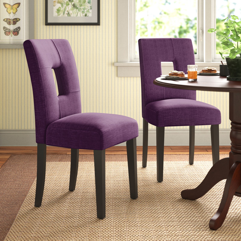 Chaise d'appoint rembourrée Aayush, Violet