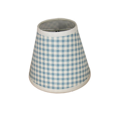 Blue And White Check Clip-On Lamp Shade