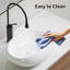 Lavabo vasque ovale en céramique - Lavabo de salle de bain incassable 18,1 po x 15 po