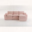 Canapé modulaire en L compressé en tissu velours côtelé, sans assemblage-1954016334