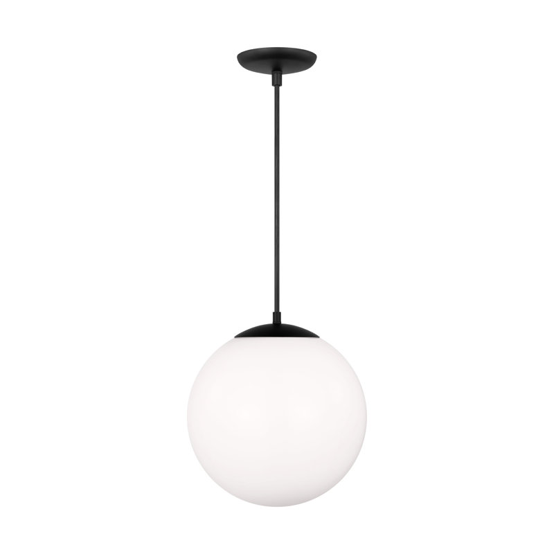 1 - Light Pendant, 14.75" H x 14" W x 14" D, Midnight Black