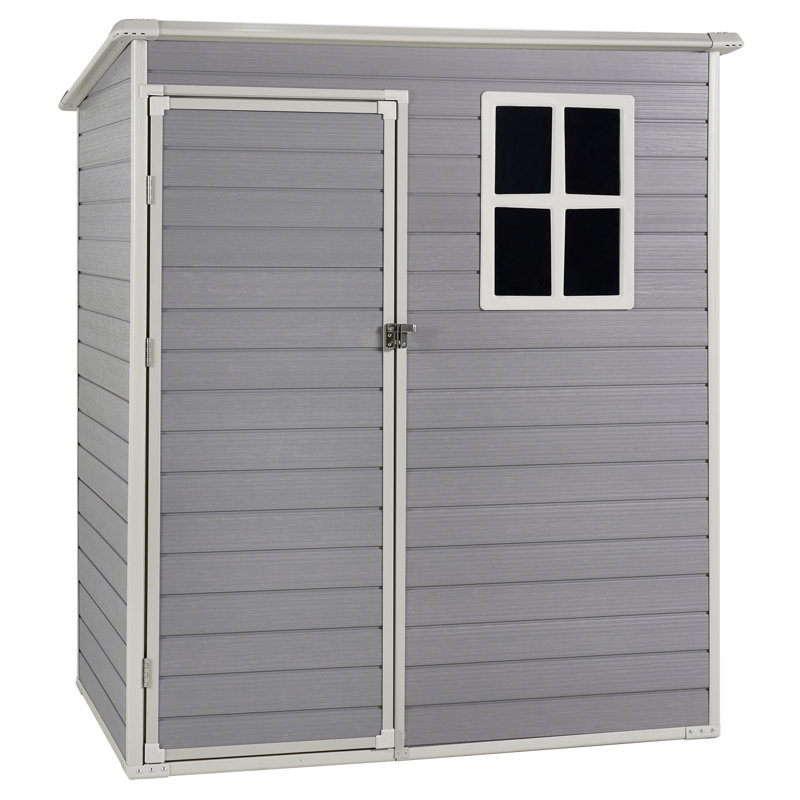 5 ft. W x 3 ft. D Resin Vertical Storage Shed